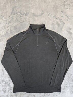 Paradox Drirelease Freshguard Merino Wool Blend 1/4 Zip Base Layer Shirt Sz Lrg